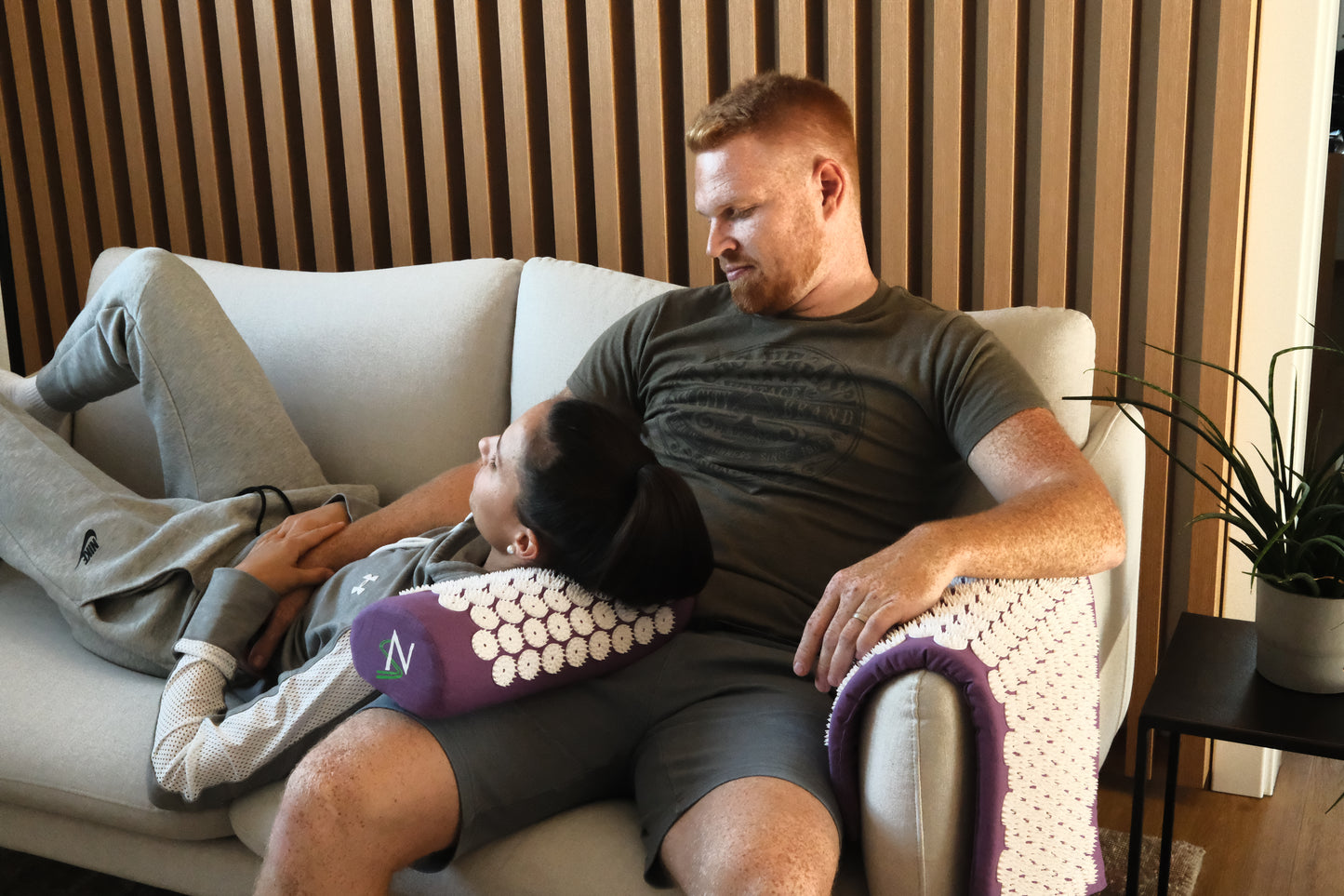 REG-Matte Doppel-Set in Violett & Blau