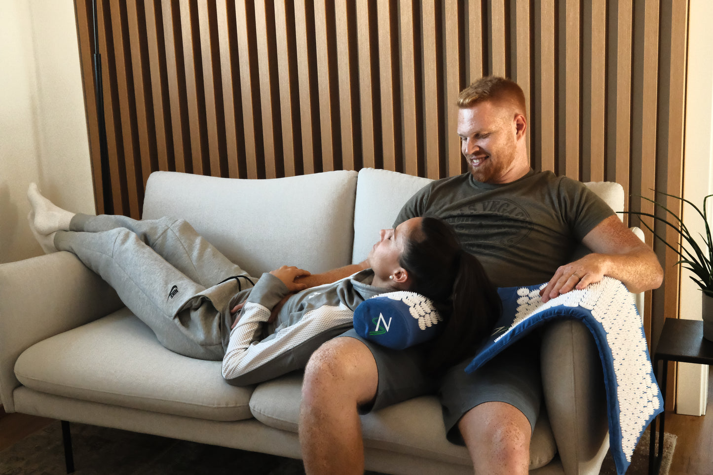 REG-Matte Doppel-Set in Violett & Blau